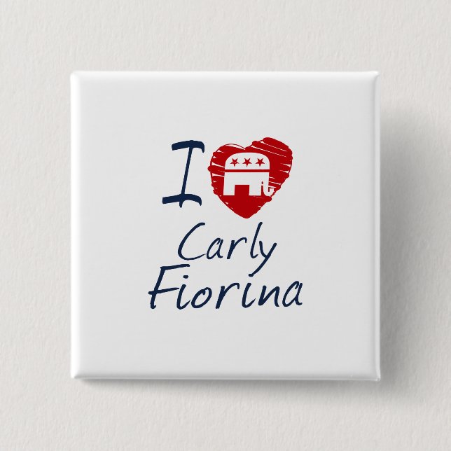 Kids Love Fiorina 2016 Scribble Design 15 Cm Square Badge (Front)