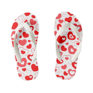 Kids Love Hearts Flip Flops