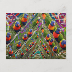 KIDS love Parrots Postcard