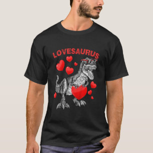 Kids LoveSaurus Dino Dinosaur Toddler Valentines D T-Shirt