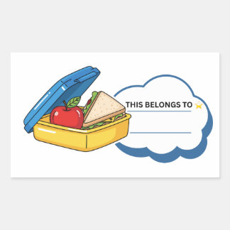Kids Lunch Box Name Label Sticker - Back to Schoo