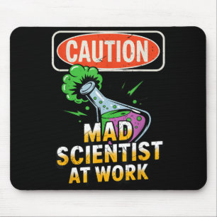 Kids Mad Scientist Chemistry Halloween Science Mouse Mat