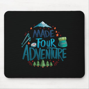Kids Made Four Adventure 4th Birthday Party Campin Mouse Mat