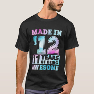 Kids Made in 2012 11 Years of Being Awesome 11th T-Shirt