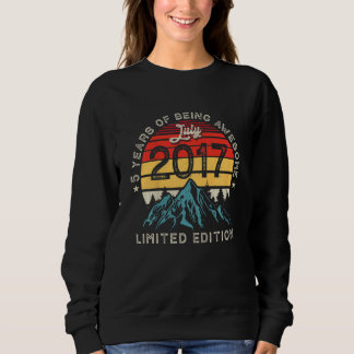 Kids Made In 2017 Born July 2017 5th Birthday Sweatshirt