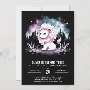 Kids Magical Lion Birthday Invitation