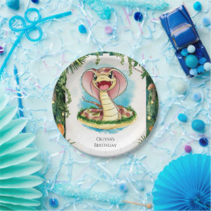 Kids Magical Snake Birthday Paper Plate