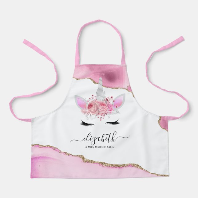 Kids Magical Unicorn Baker Apron (Front)