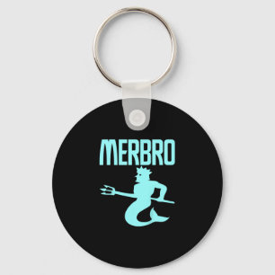 Kids Majestic Merbro Swimming Merman Design Key Ring