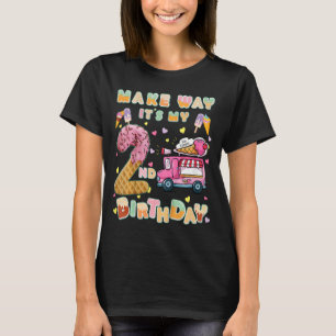 Kids Make way it's my 2nd birthday ice cream truck T-Shirt