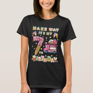 Kids Make way it's my 7th birthday ice cream birth T-Shirt