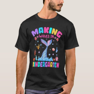 Kids Making Magical Waves In Kindergarten Mermaid T-Shirt