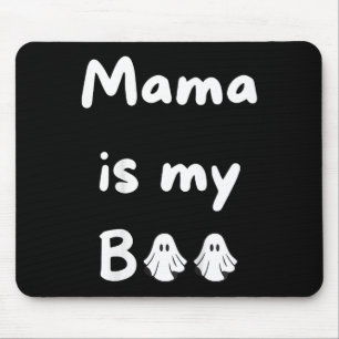 Kids Mama Is My Boo Halloween Ghost Kids School Fa Mouse Mat