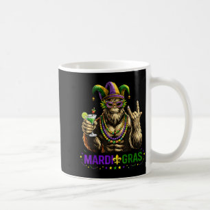 Kids Mardi Gras Bigfoot Rock Sasquatch Coffee Mug