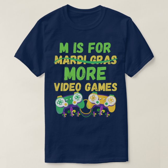 Kids Mardi Gras Gamers Video Games Controller Son  T-Shirt (Design Front)