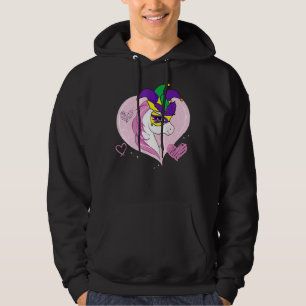 Kids Mardi Gras Unicorn Cute Jester Carnival Masqu Hoodie