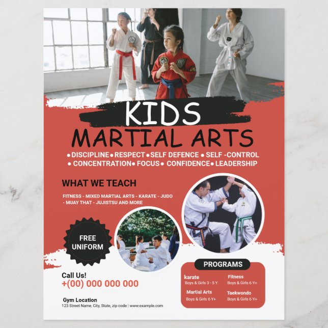 Kids Martial Arts Flyer Template (Front)