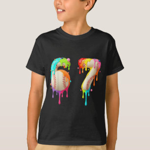 Kids Meme 67 Number Six 6 Seven 7 Ice Cream Drips T-Shirt