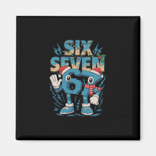 Kids Meme 67 Six Seven 6 7 Italian Brainrot Christ Magnet