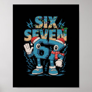 Kids Meme 67 Six Seven 6 7 Italian Brainrot Christ Poster