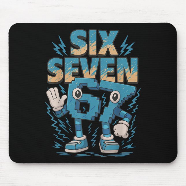Kids Meme 67 Six Seven 6 7 Italian Brainrot  Mouse Mat (Front)