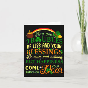 Kids men women irish blessing st patrick's day card