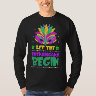 Kids Men Women Let The Shenanigans begin mardi Gra T-Shirt