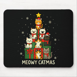 Kids Men Women Meowy Catmas Funny Christmas Cats C Mouse Mat