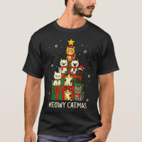 Kids Men Women Meowy Catmas Funny Christmas Cats C