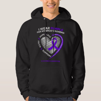 Kids Men Women Purple Great Grandma Alzheimers Awa Hoodie