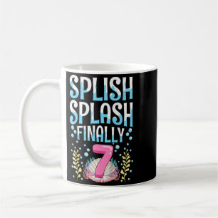 Kids Mermaid 7th Birthday Quote For A 7 Years Old Coffee Mug