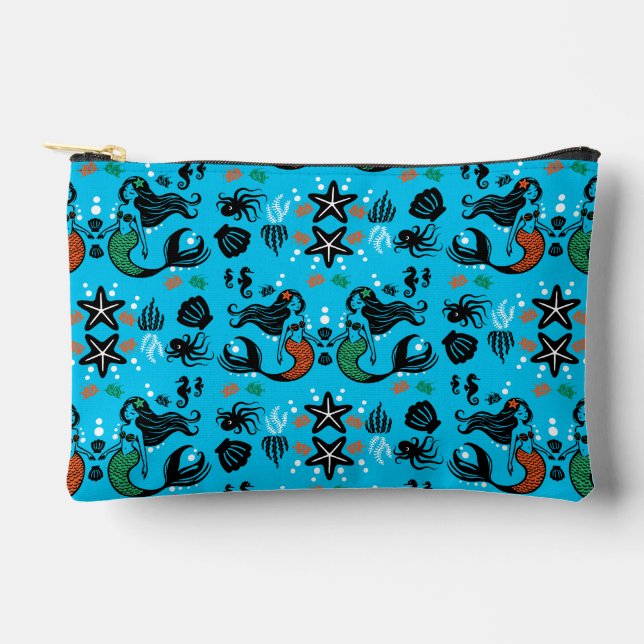 Kids Mermaid Beach Accessory Pouch (Front)