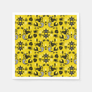 Kids Mermaid Yellow Beach Napkin