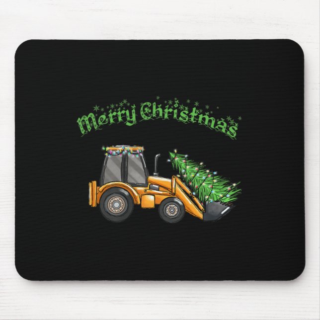 Kids Merry Christmas (front Loader)  Mouse Mat (Front)