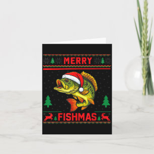 Kids Merry Fishmas B Fishing Christmas Pajamas Swe Card