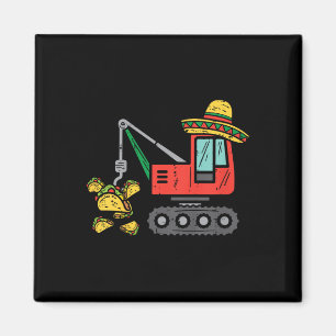 Kids Mexican Crane Tacos Boys Cinco De Mayo Fiesta Magnet