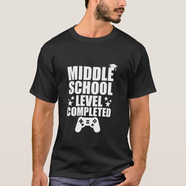 Kids Middle School Level Completed! Middle School T-Shirt (Front)
