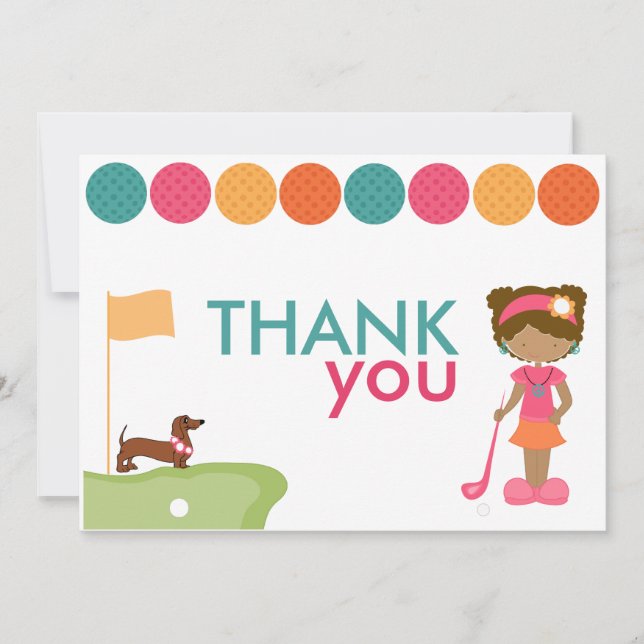 Kids' Miniature Golf Birthday Thank You's Thank You Card (Front)
