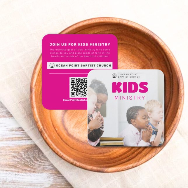 Kids Ministry Church Invite Calling Card (Kids Ministry Church Invite Calling Card)