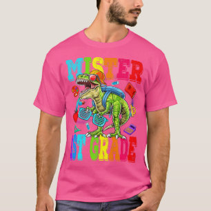 Kids Mister 1st Grade Dude Monster Truck Dinosaur  T-Shirt
