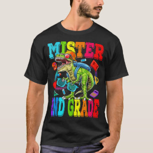 Kids Mister 2nd Grade Dude Monster Truck Dinosaur  T-Shirt