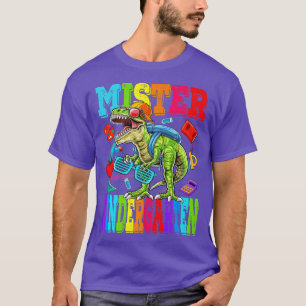 Kids Mister Kindergarten Dude Monster Truck Dinosa T-Shirt