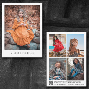 Kids Modelling Acting Comp Card 5 Photo QR Code