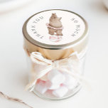 Kids' Modern Bear Circus | Girls Birthday Favours Classic Round Sticker<br><div class="desc">Thank your friends and loved one for celebrating your little girl with this adorable carnival-themed ballerina bear circus favour sticker.</div>