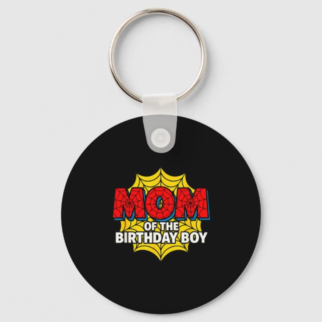 Kids Mom Of The Birthday Boy Sder Theme Party Matc Key Ring (Front)