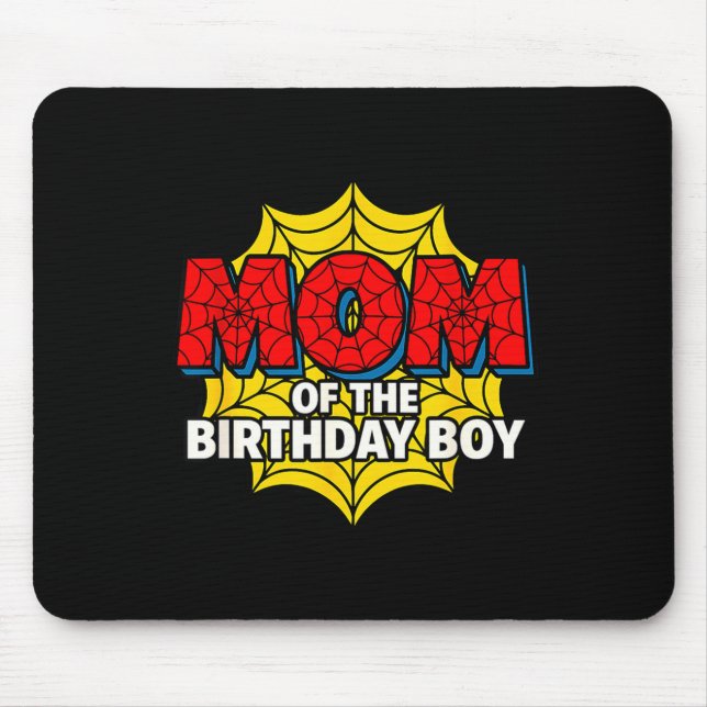 Kids Mom Of The Birthday Boy Sder Theme Party Matc Mouse Mat (Front)