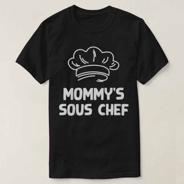 Kids Mommy's Sous Chef Cooking Matching Mother's D T-Shirt (Design Front)