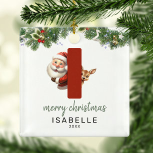 Kids Monogram Christmas Tree Metal Tree Decoration