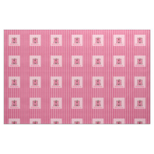 Kid's Monogrammed "M" Pink Moose Fabric