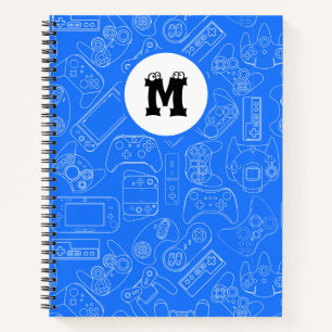 Kids Monogrammed Video game controller gamepad Notebook